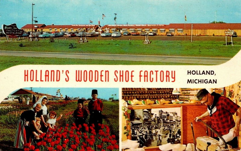 Wooden Shoe Motel - Vintage Postcard